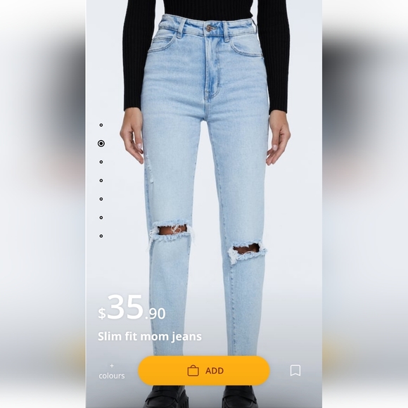 stradivarius Denim - STRADIVARIUS MOM SLIM FIT TALL JEANS